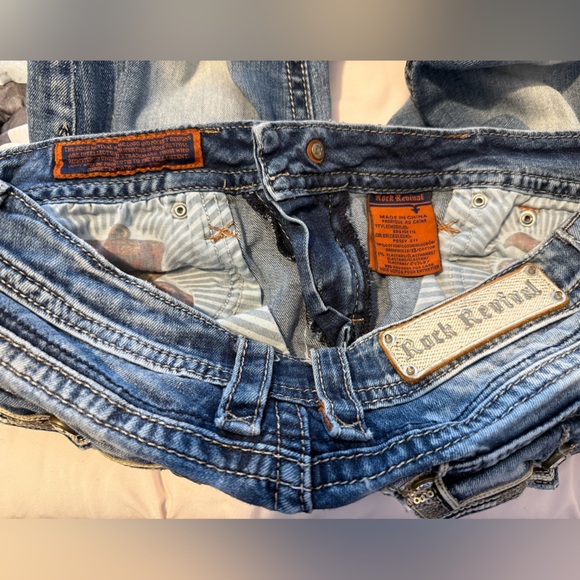 Rock Revival Posey Easy Boot Stretch Jean Y2K Sequins Embroidered Size 28 - Picture 13 of 16